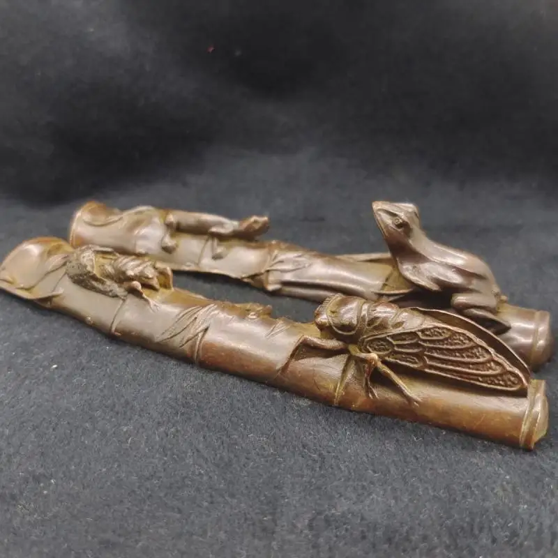 

Медная бамбуковая лягушка-талисман