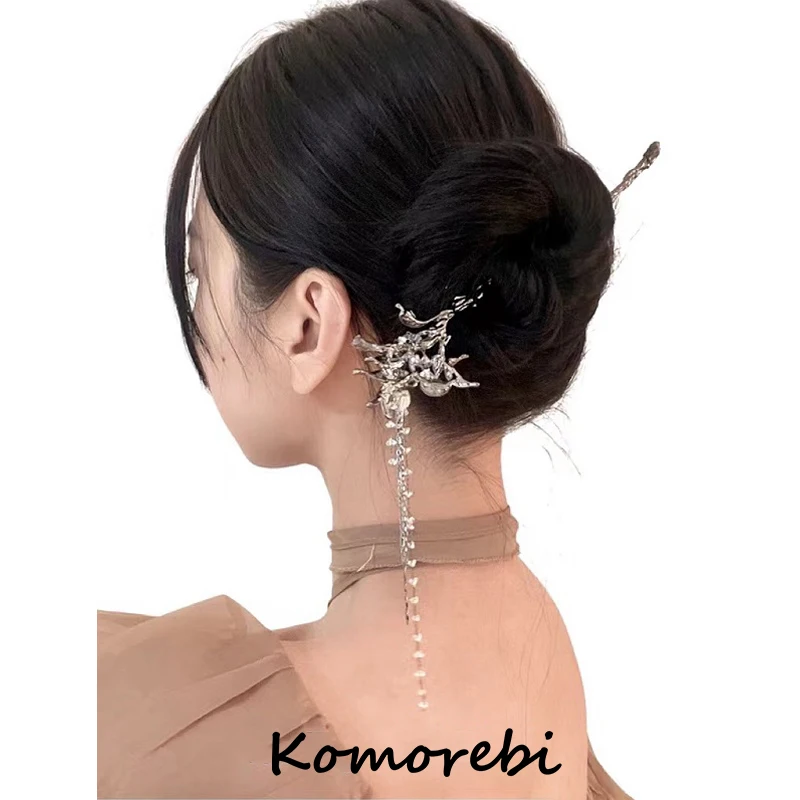 Шпилька для волос с длинными кисточками винтажные металлические шпильки