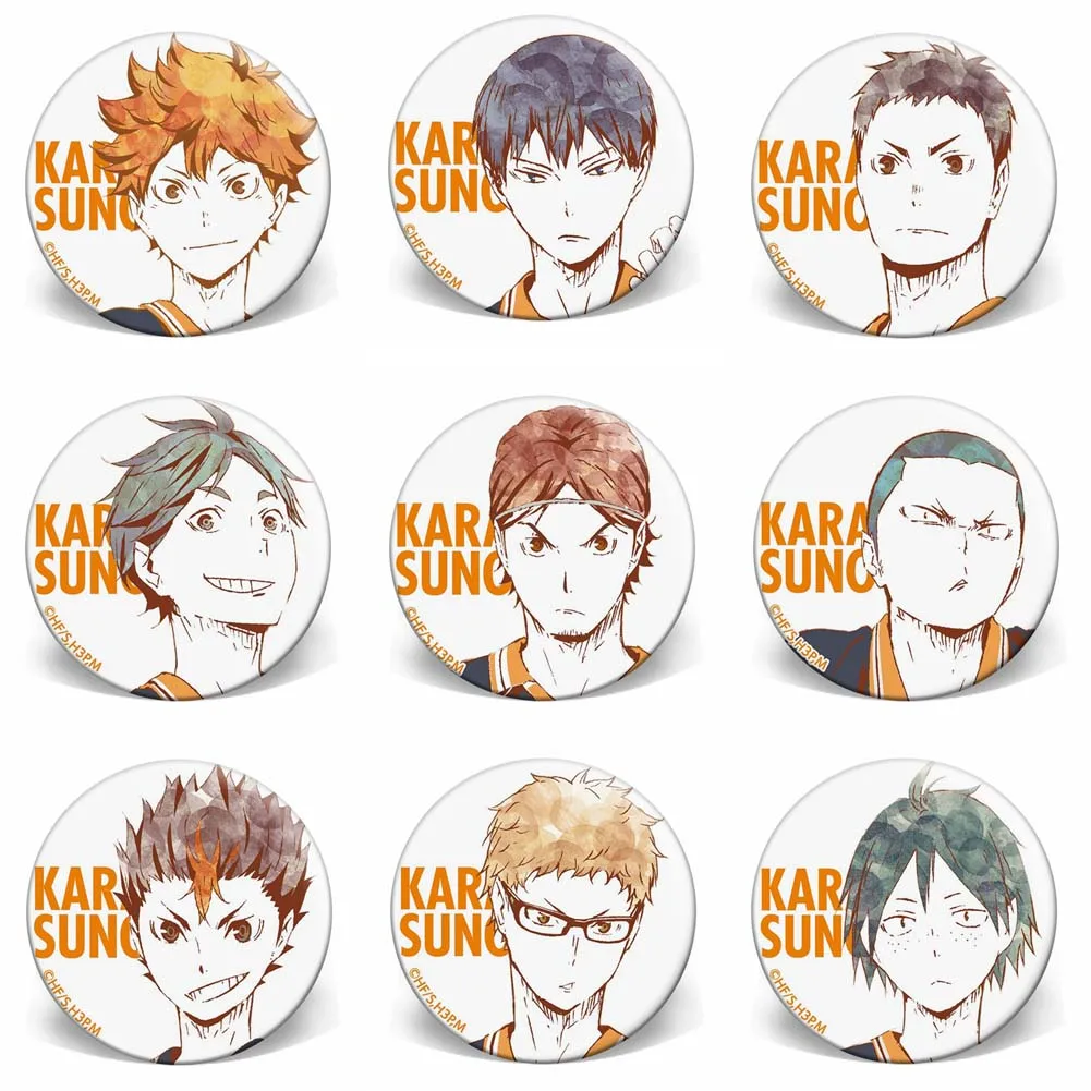 Haikyuu! Значок аниме Pin Кнопка сумка отаку гарнитура брошь ювелирный подарок |