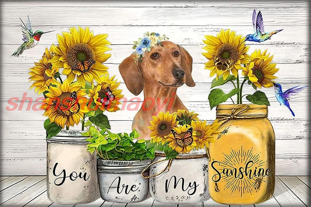 Металлическая жестяная вывеска Dreacoss в деревенском стиле ретро - Такса Собака Ты