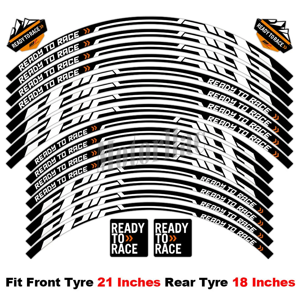 Для KTM 1290 Super ADVENTURE 390 690 790 890 1190 2023, светоотражающая наклейка на обод колеса мотоцикла в полоску, водонепроницаемые аксессуары