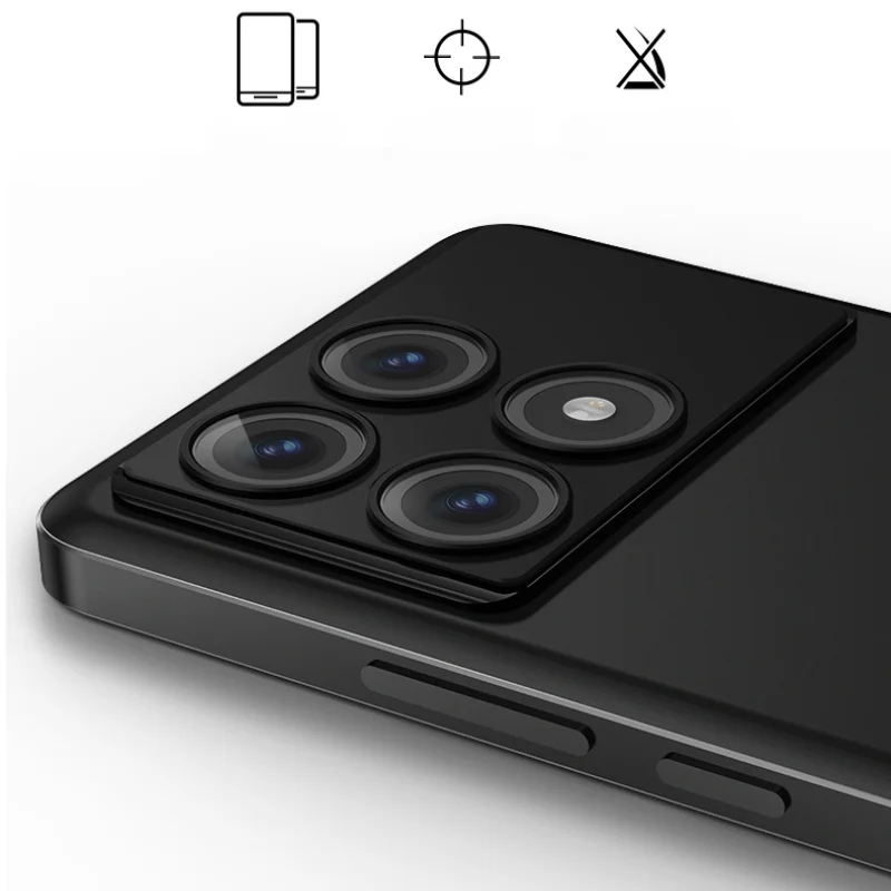 Защитная пленка для камеры из сплава Xiaomi POCOX6 Pro 5G металлическая задняя крышка
