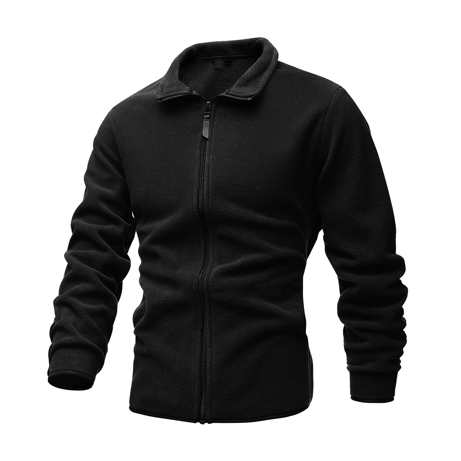 Мужская куртка толстое флисовое пальто ветровка облегающая двойная бархатная