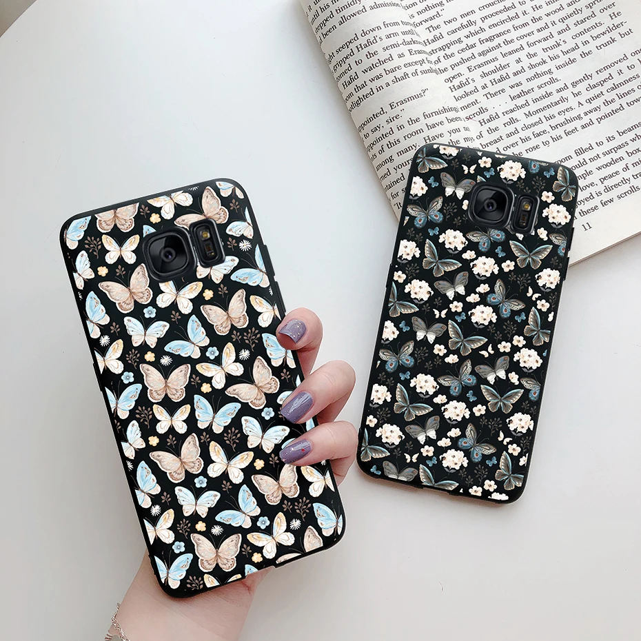 Чехол для Samsung S6 S7 Edge мягкий силиконовый чехол с изображением облака Луны милый