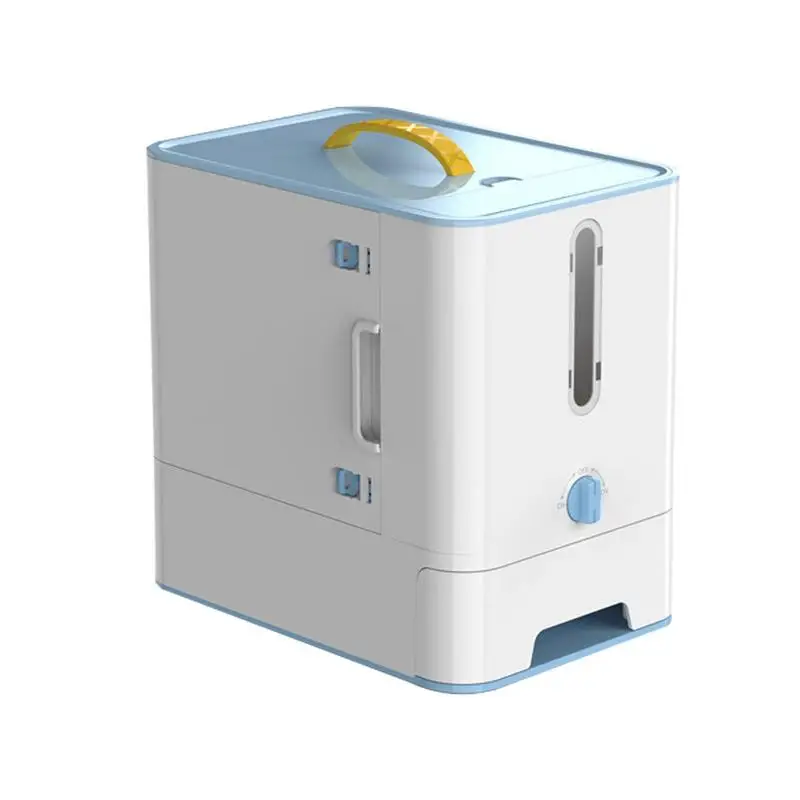 

Dog Food Box Feeder Feeding Station Anti-Rust Stainless Steel With Safety Lock Portable Pet Feeder Food Container For Dog Food