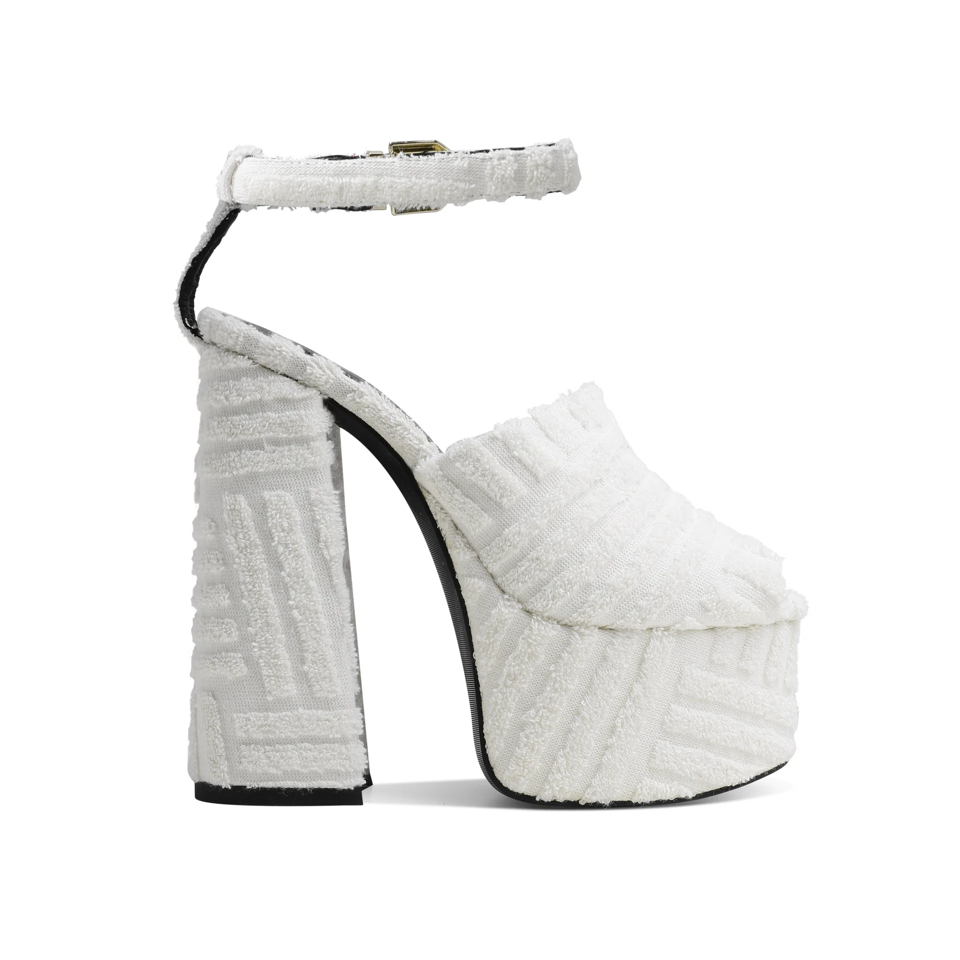 2022 Summer New Thick Heel Horseshoe Heel Super High Heel Platform Fish Mouth Hollow Versatile Open Toe Sandals For Women