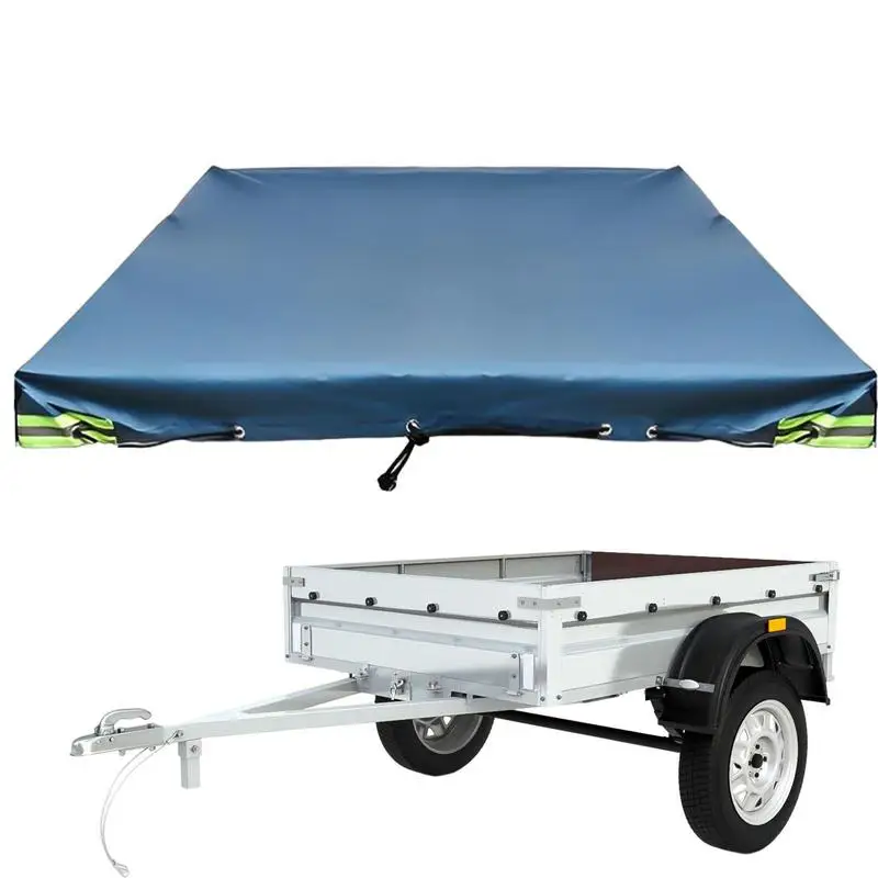 

RV Cover Ripstop Top RV Travel Trailer Cover Rip-Resistant Anti-UV Camper Cover For Winter Snow With Jack Cover Covers And