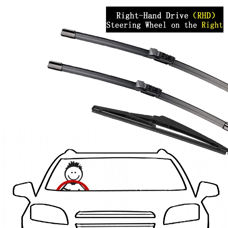 

3x для Toyota Sienta XP170 MK2 2016 2017 2018 2019 2020 2021 2022 передние и задние дворники лезвия лобовое стекло чистка окон