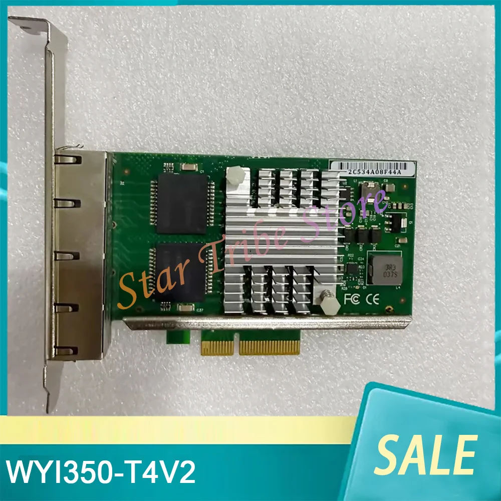 Фото WYI350-T4V2 PCI-E X4 серверная сетевая карта с 4 гигабитными портами №1