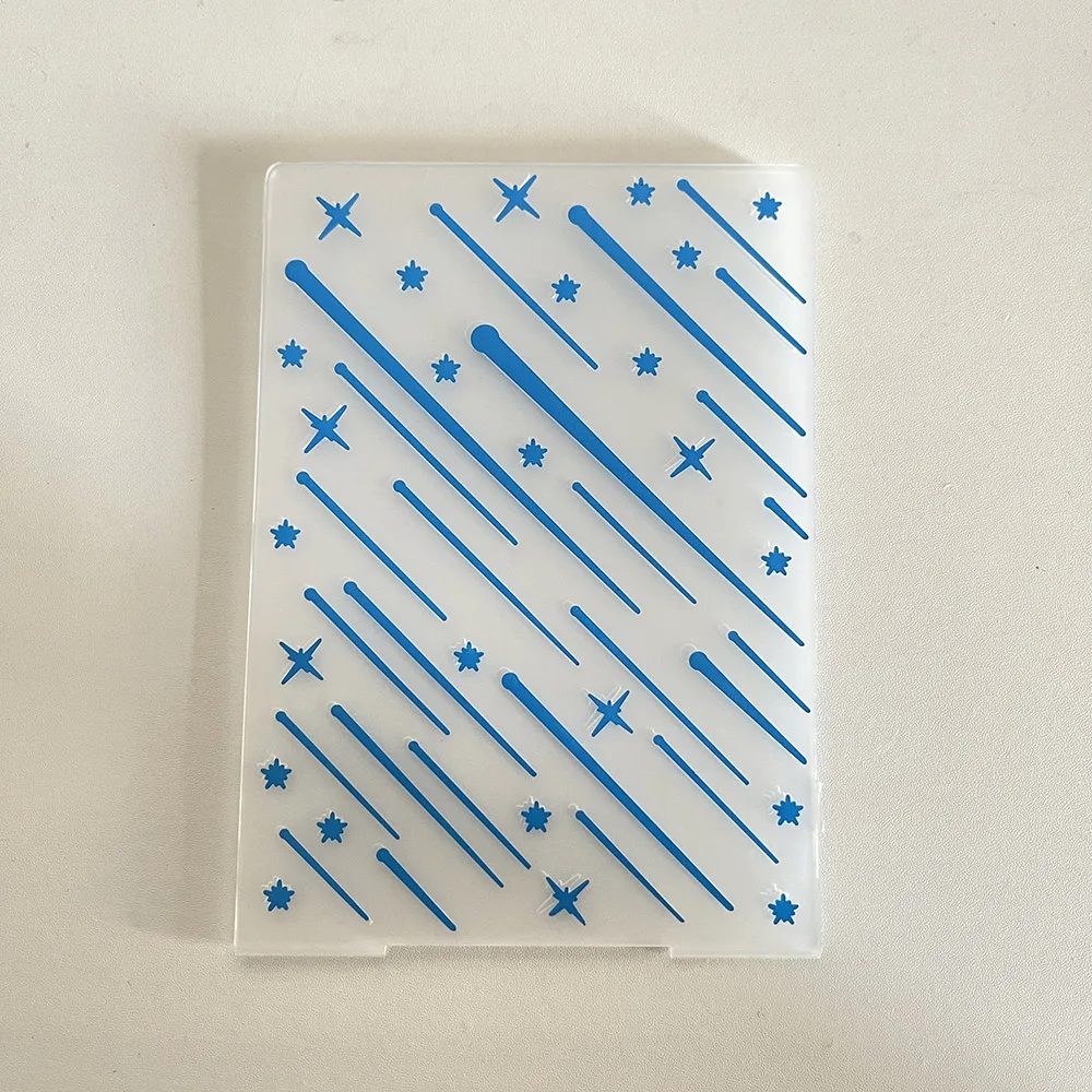 Meteor 3D Plastic Embossing folder Template for DIY Scrapbooking Crafts Making Photo Album Card Handmade Decoration Supplies
