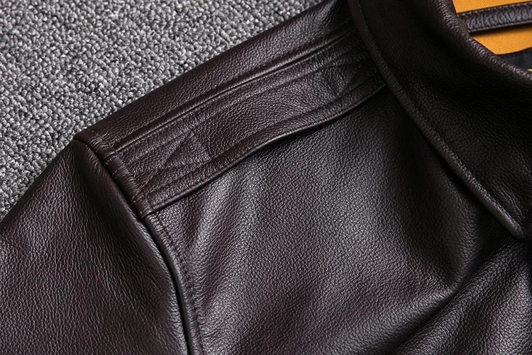 Бесплатная доставка мужская куртка из натуральной кожи военная для пилота