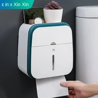 Rushed Sanitary Paper Box Toilet Tissue Toilet Paper Storage Rack Toilet Household Waterproof Roll Punch-Free Creative Tissue
