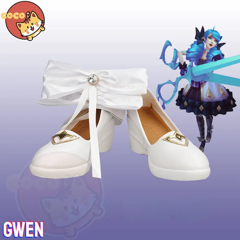 

CoCos Game LOL Gwen Cosplay Shoes PU Leather Shoes Halloween Carnival Boots Cosplay Prop Custom Made