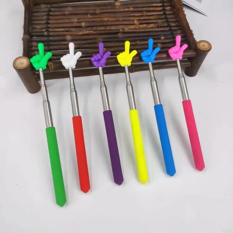 

Retractable Teacher Pointer Finger Design Stainless Steel Telescopic School Teaching Pointer Stick Teacher Classroom Supplies
