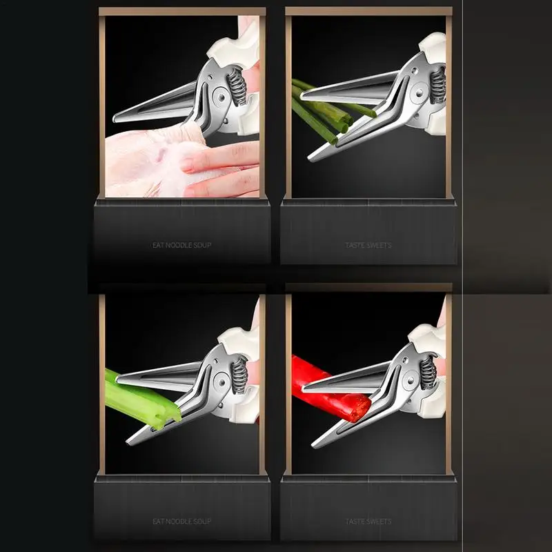 

Сверхмощные кухонные ножницы, стальные ножницы без пятен, многофункциональные ножницы, Нескользящие ножницы для птицы, кухонные аксессуары