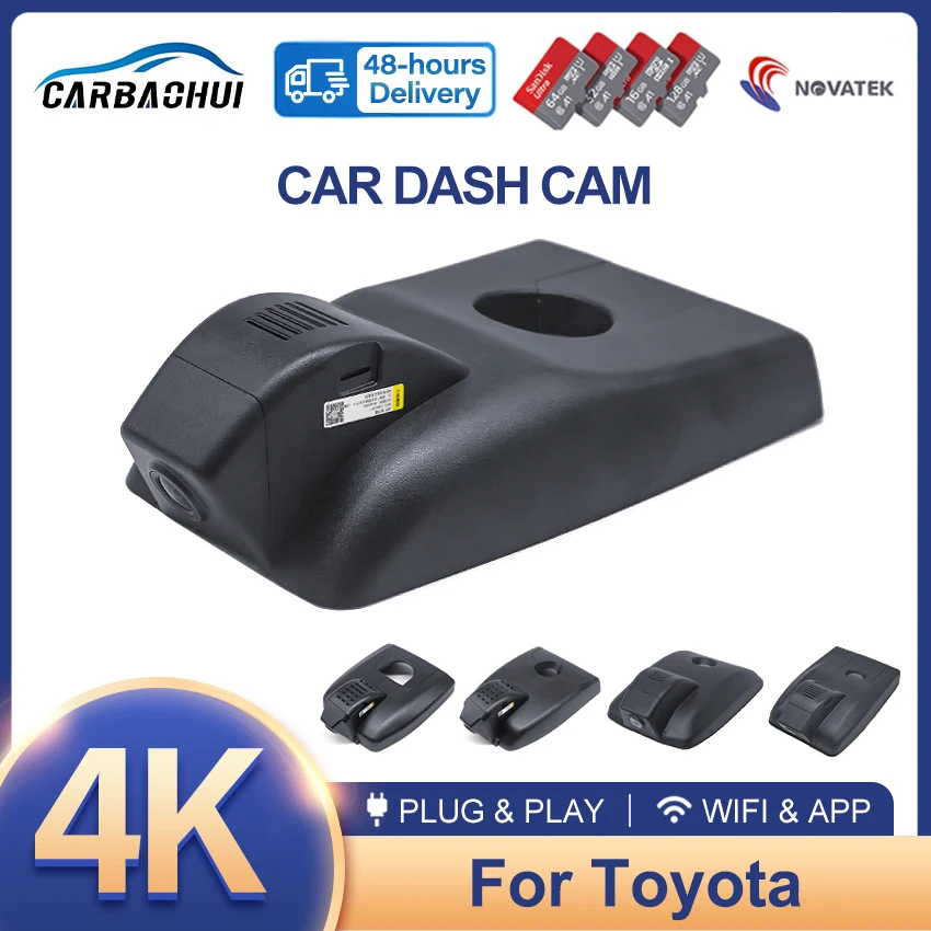 4K araba dvr'ı Dash kamera kamera Video kaydedici Toyota RAV4 için CHR Highlander Camry Corolla iiizoa Toyota Avalon Avalon