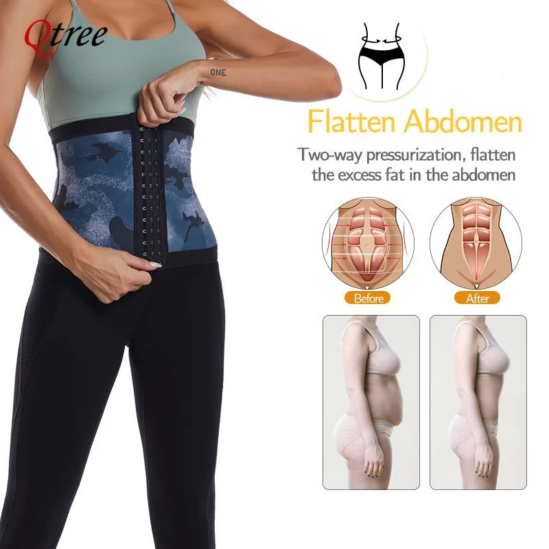 Waist Trainer Body Shaper Belt Women Sweat Slimming Wrap Shapewear Weight Loss Sauna Sweat Corset Fat Burn Fajas Colombianas