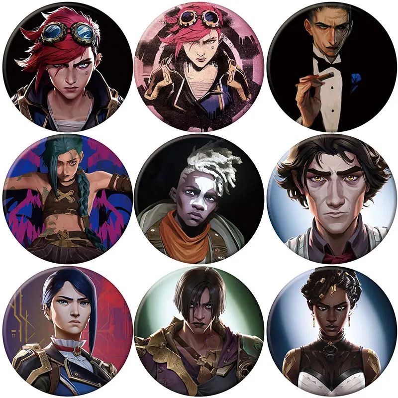 Аниме Arcane Season 2 Vi Jinx Caitlyn брошь на булавке мультяшная фигурка League of Legends значок