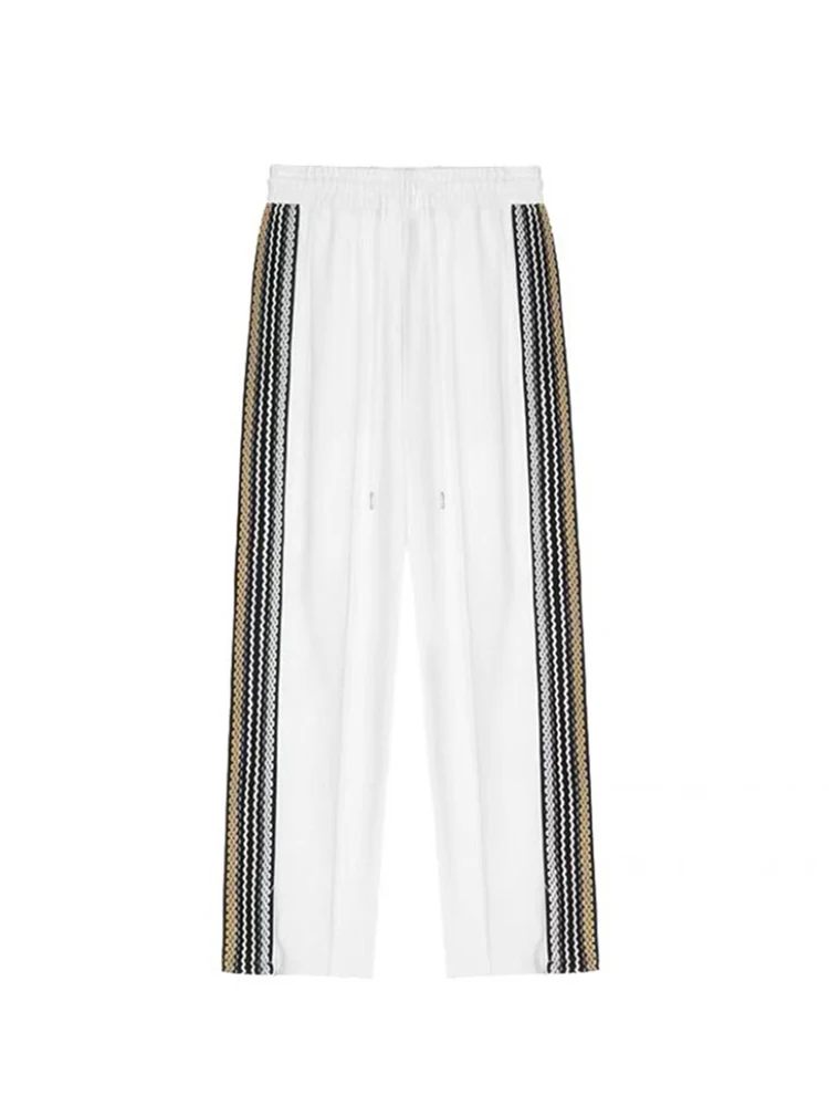 

Vintage Print Striped Wide Leg Pants Women High Waist Trousers Office Baggy Pants Ladies Streetwear Aesthetic Harajuku Trousers