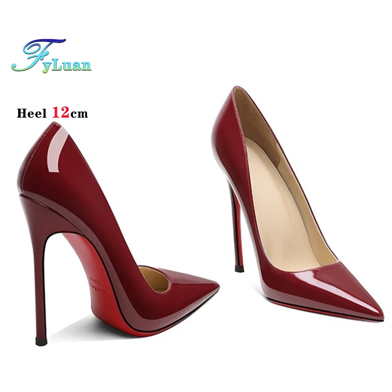 Новые женские туфли-лодочки из лакированной кожи на очень высоком каблуке 8 10 12 см