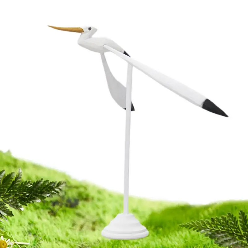 Кинетическая скульптура уникальная фигурка белой птицы креативная морская