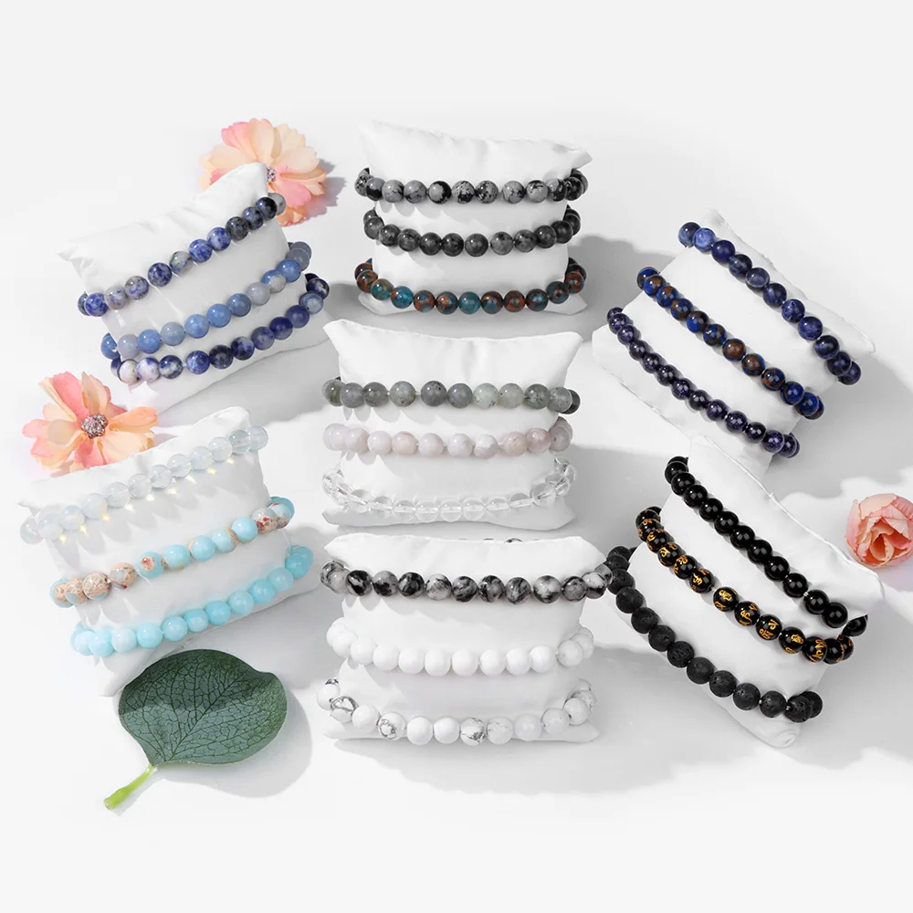 Браслет из натурального камня для йоги 8 мм