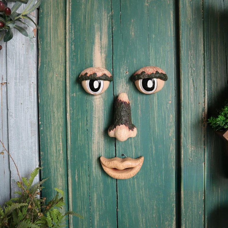 

Полимерная имитация дерева, лая лицевая древесина, монстр, украшения для лица, украшение для сада и ландшафтный дизайн, сказочные садовые миниатюры