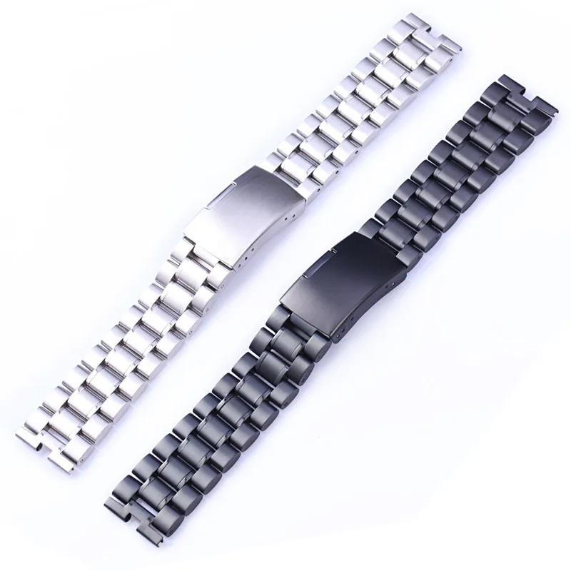 Wholesale 10PCS/Lot 22mm 304 Stainless Steel Watch Bands Watch Straps Black And Silver For Moto 360 Smart Watch Band