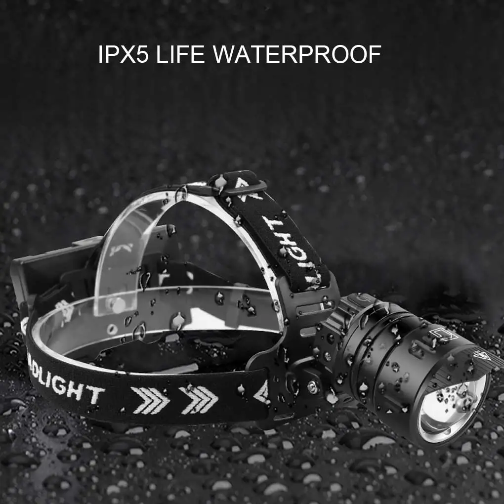 

Motions Sensor Headlamp Waterproof Adjustable Head Light Flashlight Lamp