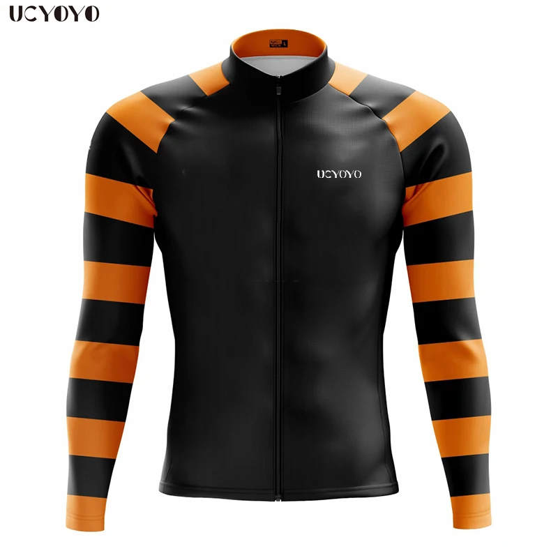 

Зимние мужские велосипедные куртки UCYOYO с длинным рукавом флисовые сохраняющие тепло топы для дорожного велосипеда MTB Велоспорт Джерси Куртки