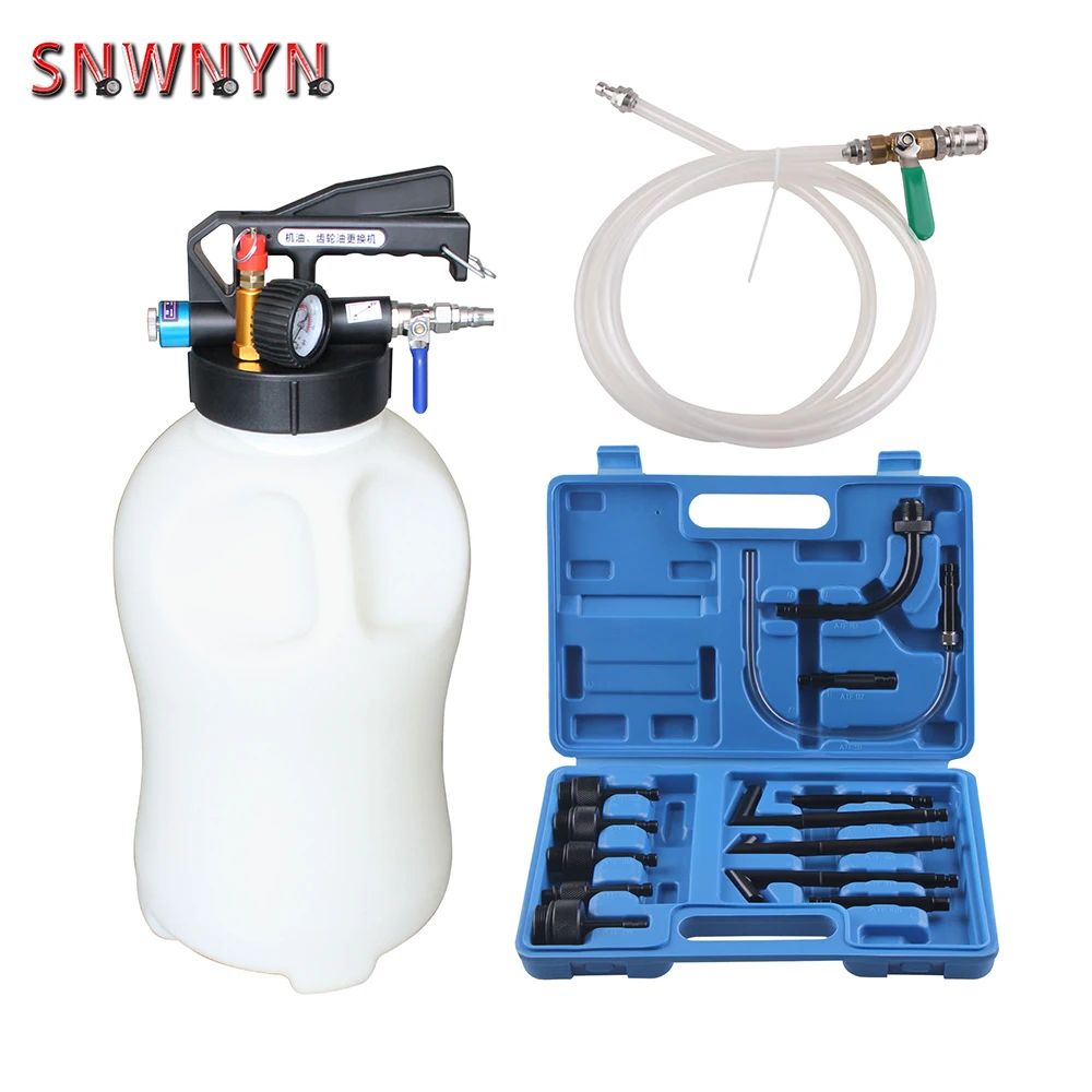 13pcs ATF Adaptor Pneumatic Automatic Transmission Oil Change Machine Fuel Dispenser Pumping Oil Changer Tool Kit 10L