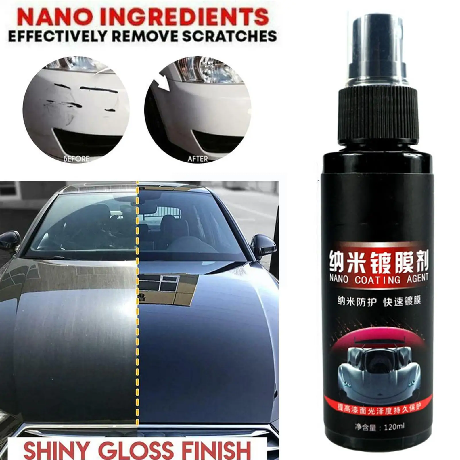 

Car Scratch Removal Spray Repair 120ml Oxidation Car From Liquid Auto Scratching Coat Hydrophobic Ceramic Protect Glas L0s7