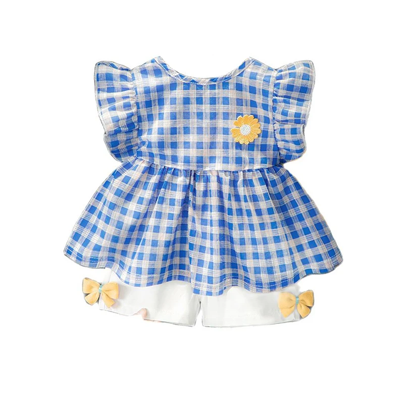 

2pcs Baby Girls Outfit Clothes Romper For Girls Kids Summer Infant Newborn Toddler Jumpsuit Bodysuit+Short Pants Set
