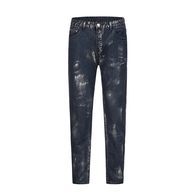 

High Street Washed Retro Straight Casual Pencil Pants Men and Women Painted Baggy Jeans Oversize Hip Hop Harajuku Denim Trousers