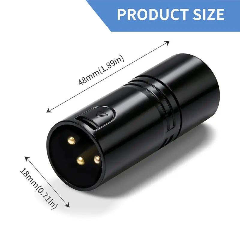 Низкопрофильные XLR-разъемы 120 Ом, 3-контактный XLR-терминатор для DIY аудиокабелей микрофонов - ABVP (art.: 3920dc9135e68) - 3920dc9135e68