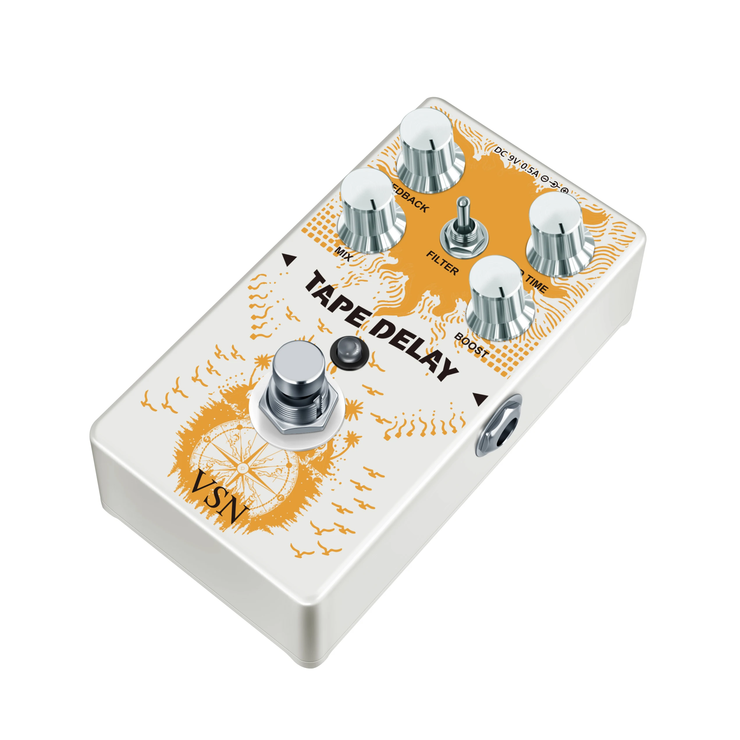 VSN RE-01 Tape Delay Guitar Effect Pedal Combined With Delay And Bass Effects Wide Range Delay Adjustment And Make Real Bass