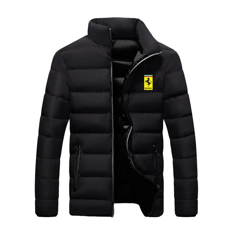 Autumn And WinterMen'sHotSale New  Ferrari Jacket Down Jacket Brand Printing Men's Casual Fashion Men's Zipper Top Direct Sales