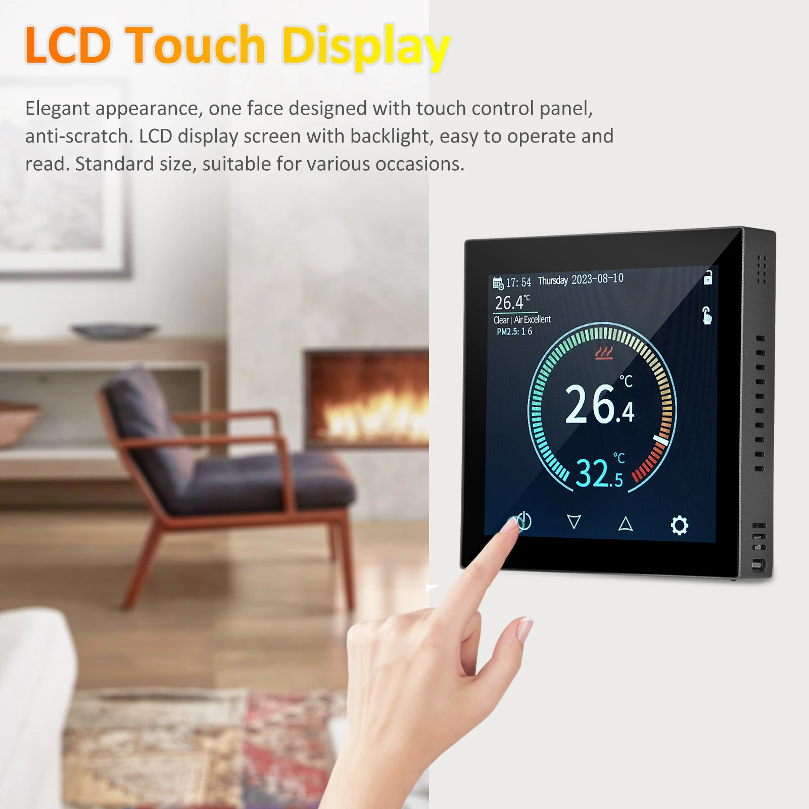 

WIFI Smart Heating Thermostat Digital Temperature Controller Mobile Phone APP Control Touchscreen LCD Display APP Control