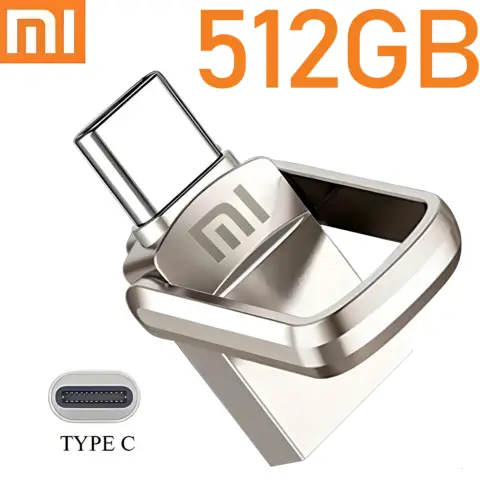 USB-флеш-накопители Xiaomi 2 ТБ 3.1 USB-накопитель, высокоскоростной переносной металлический флеш-накопитель объемом 1 ТБ, водонепроницаемый адаптер для U-диска