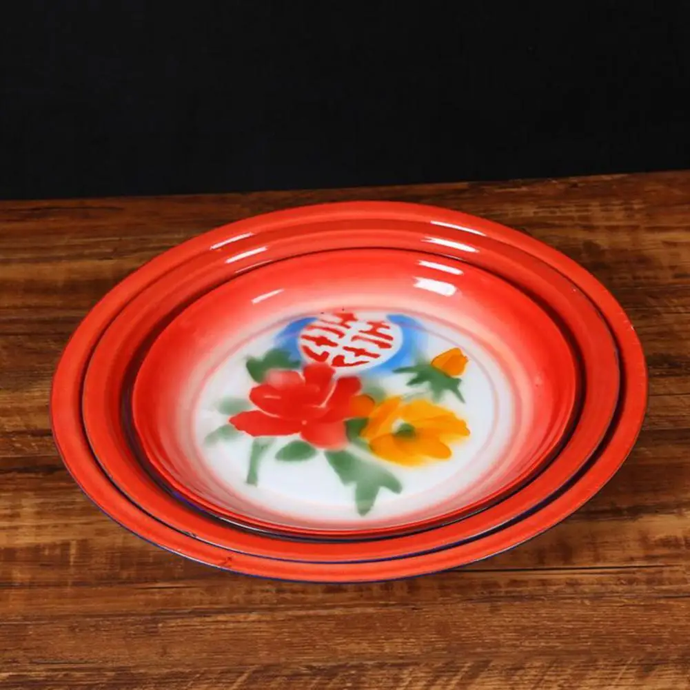 

Serving Tray Multi-purpose Enamel Washable Table Centerpieces Tea Tray Food Dish Wedding Decor