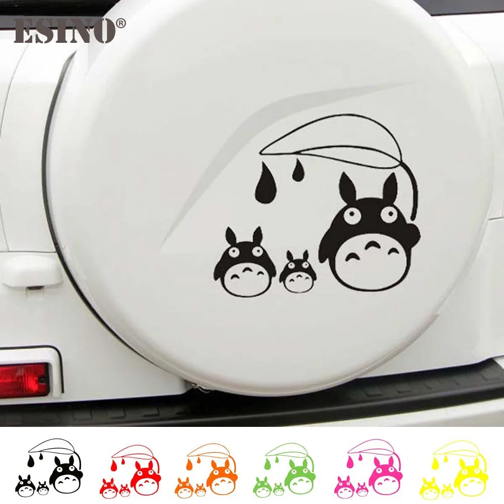 

Funny Creative Car Styling Cartoon Lovely Totoros with a Leaf Car Sticker Decorative PVC Waterproof Decal Pattern Vinyl Film