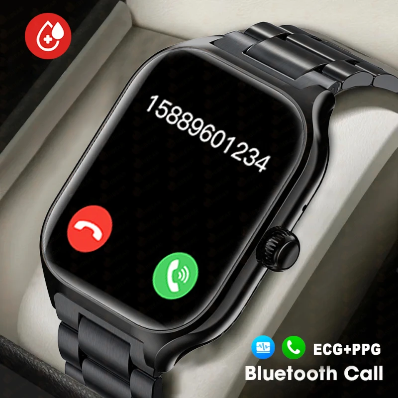 

New Heart Rate Monitoring Smart Watch Men Women 2.01 Inch Sport Fitness Watch Siri Voice Bluetooth Call Smartwatch for Xiaomi