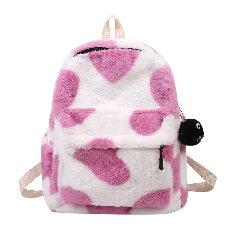Fluffy Bag Back Bolsos Mochila De Mujer Girls Rucksack Cute Small Backpack Women School Bag Backpacks Mochilas Para Estudiantes
