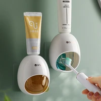 toothpaste dispenser automatic wall mounted tube press squeezer toothpaste with dust cover dispensador pasta dientes