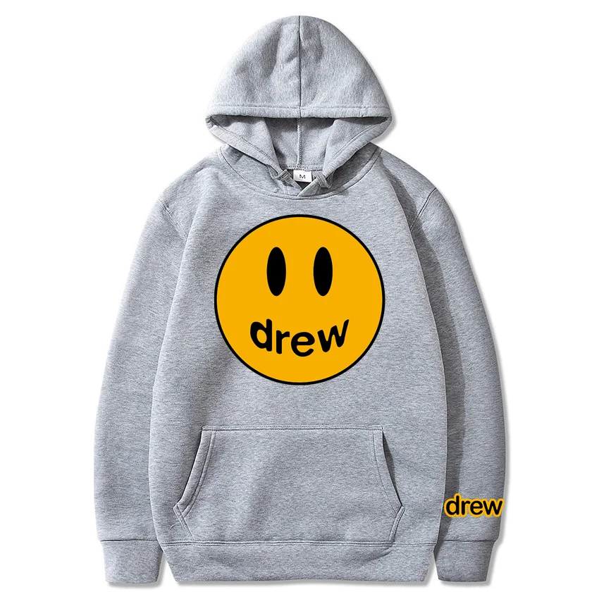 Drew House Justin Bieber Sweatshirt Hoodie Men/women Autumn Winter Warm Fleece Sweatshirts Design Funny Hoodies Jumper |
