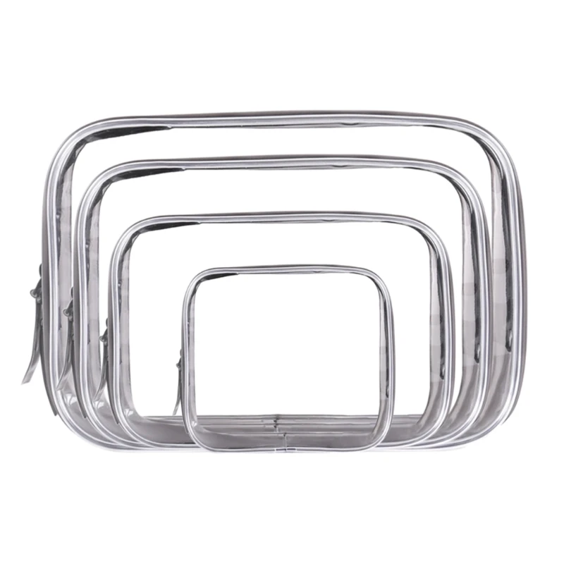 

Clear Makeup Bags Set of 4 Waterproof Transparent PVC Toiletry Bag With Zipper for Travel Vacation Cosmetic Bag