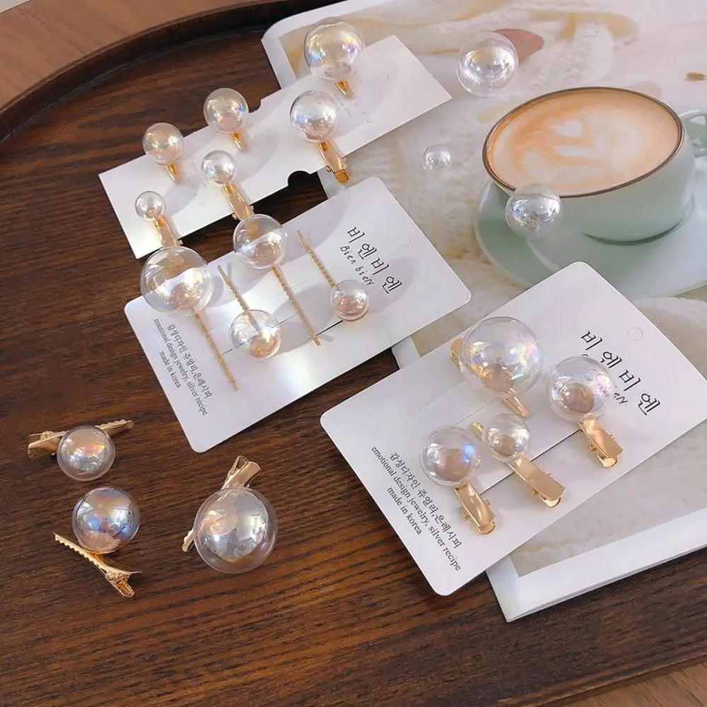 

Милая шпилька для волос с пузырьками, креативная прозрачная заколка для волос, женская модная универсальная заколка для волос с удлинкой дл...