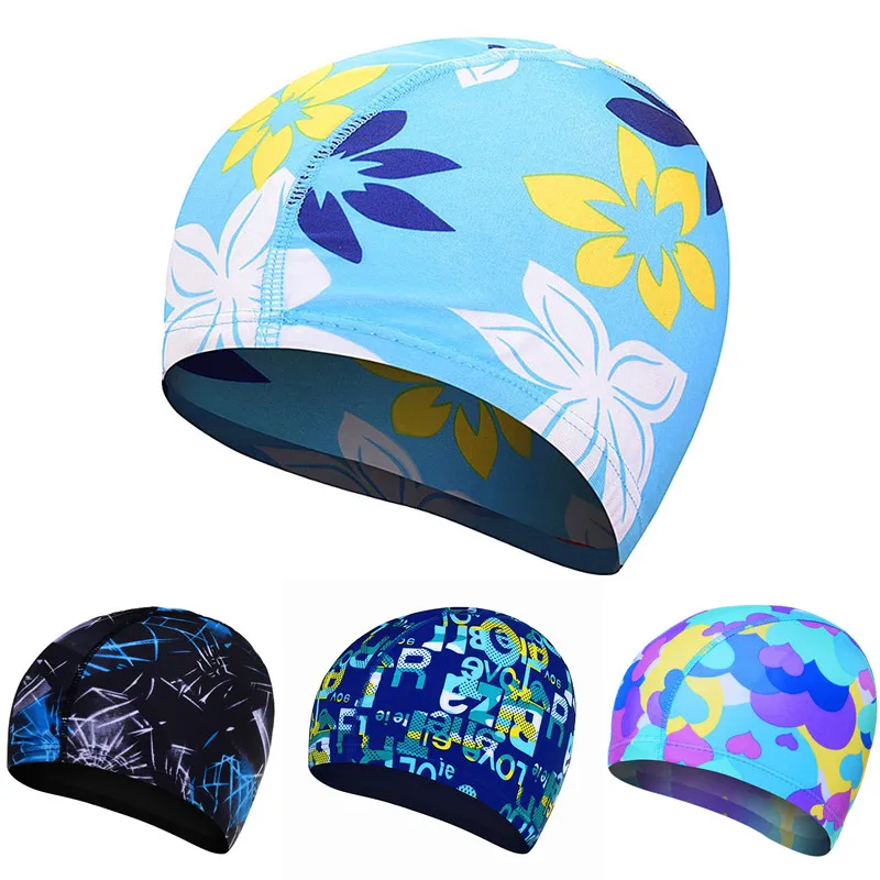 

1PC New Soft Swimming Caps Waterproof Stretchable Ears Protection Long Hair Sports Swim Pool Hat Bathing Hat Adult Sport Hats