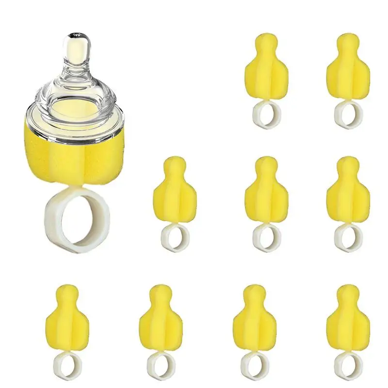 

10 шт., щётки для чистки детских бутылочек, с губкой