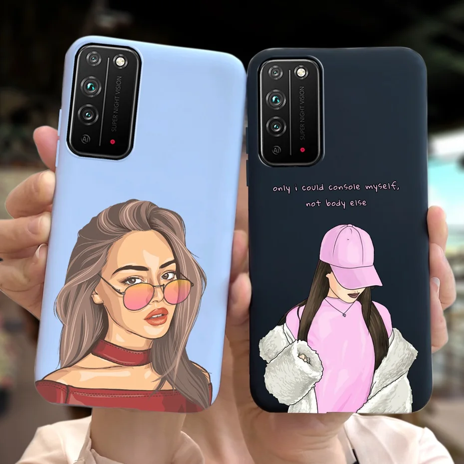 Милый чехол с рисунком для Honor X10 5G телефона Мягкая силиконовая задняя крышка